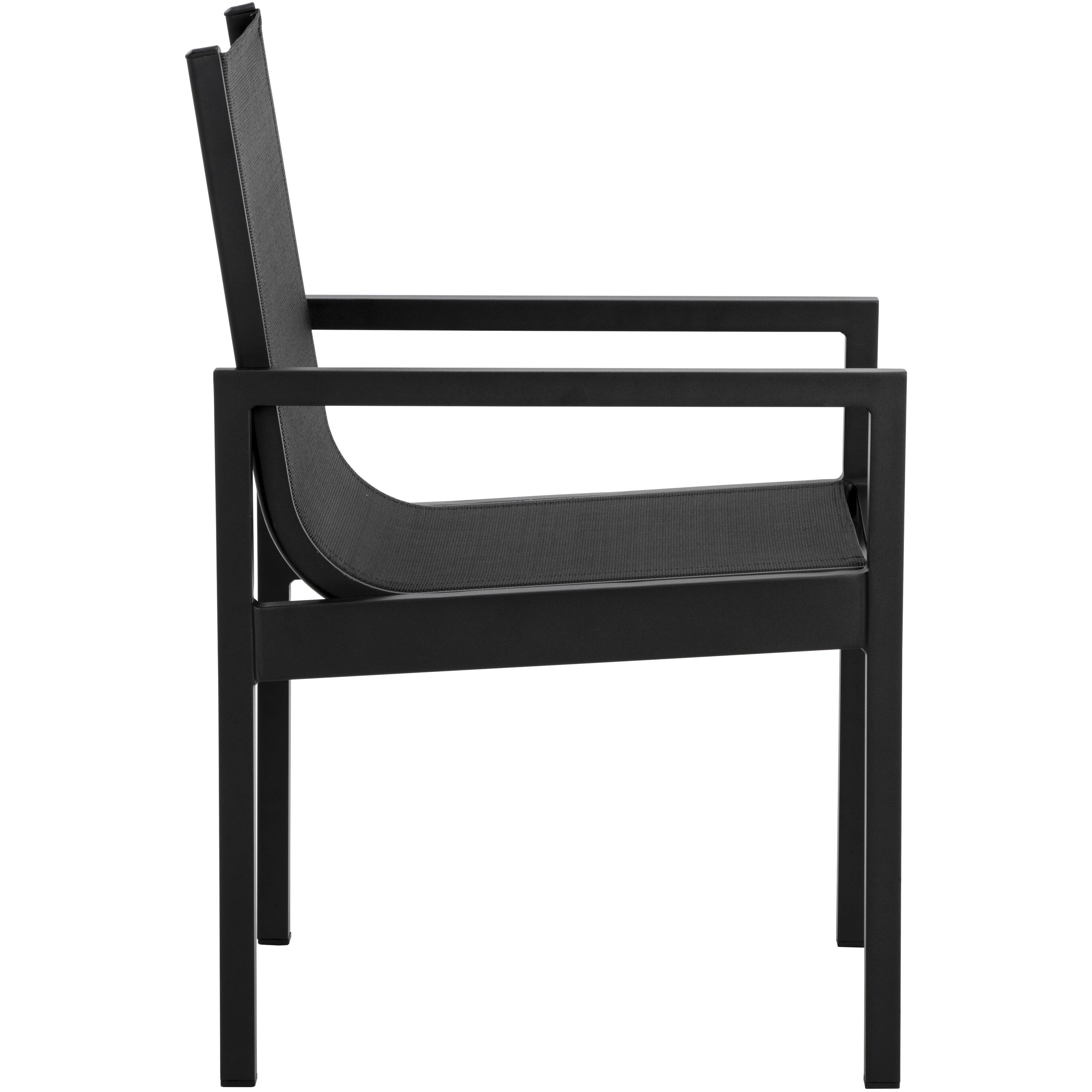 Merano Black Outdoor Dining Armchair, Set Of 2